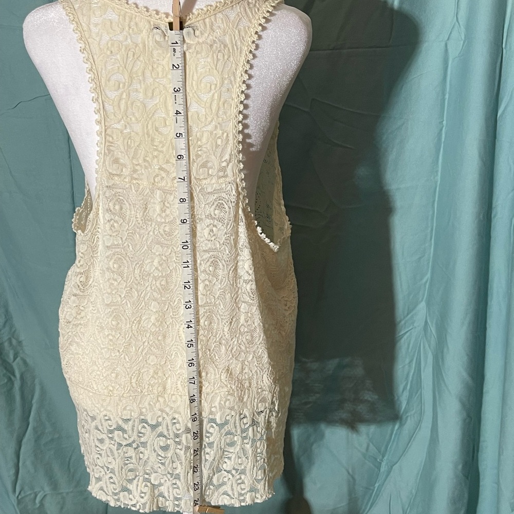 American Eagle Outfitters Cream Lace Mini Dress - Picture 4 of 6